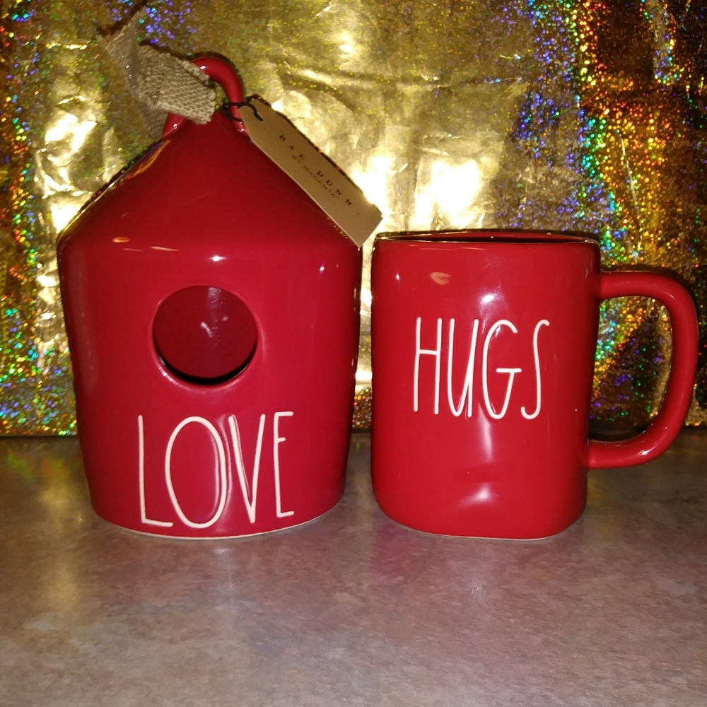 Rae Dunn Love Birdhouse 2019 NEW/ Red Hugs&Kisses